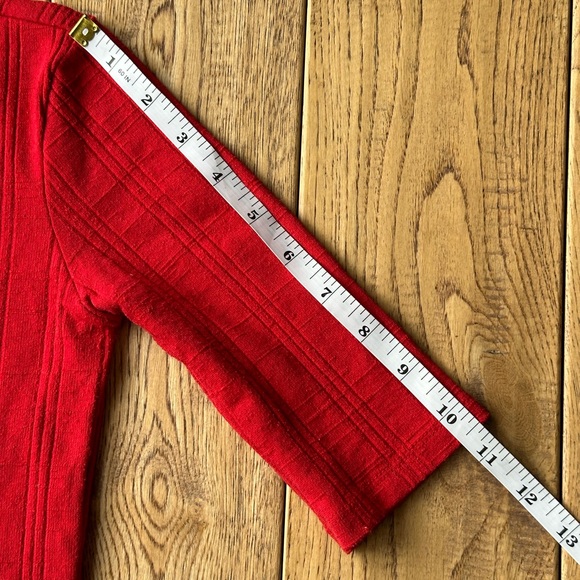 Zara Trafaluc Red Mock Neck Ribbed Top size Small - Picture 9 of 9